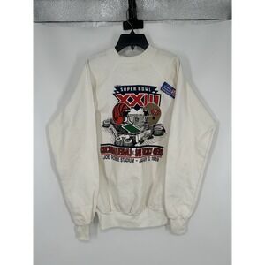 Vintage 1989 Super Bowl XXIII San Francisco 49ers Vs Bengals Crewneck Sweatshirt